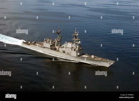 Aerial Starboard Bow View Of The Us Navy Usn Spruance Class