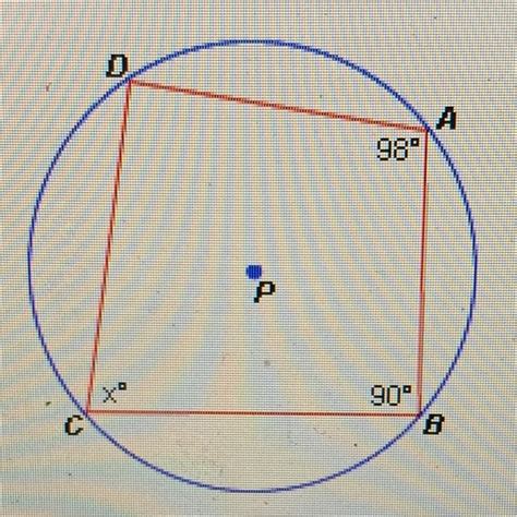 In The Diagram Below Op Is Circumscribed About Quadrilateral Abcd What Is The Value Of X Α