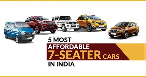 Five Most Affordable 7 Seater Cars In India