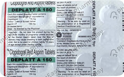 Deplatt A 150 Strip Of 15 Tablets Uses Side Effects Price Dosage And Composition Pharmeasy