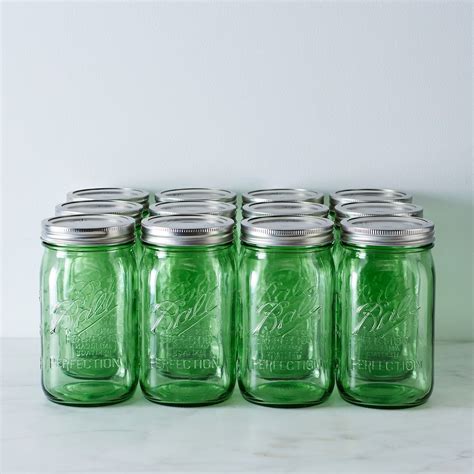 Green Ball American Heritage Collection Quart Mason Jars Set Of 12