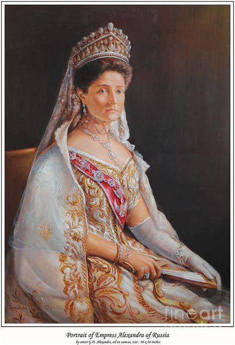 Empress Alexandra Feodorovna Of Russia Painting By George Alexander