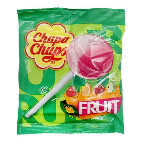 Purchase Chupa Chups Assorted Fruit Flavour Lollipops 10 Pieces 120g