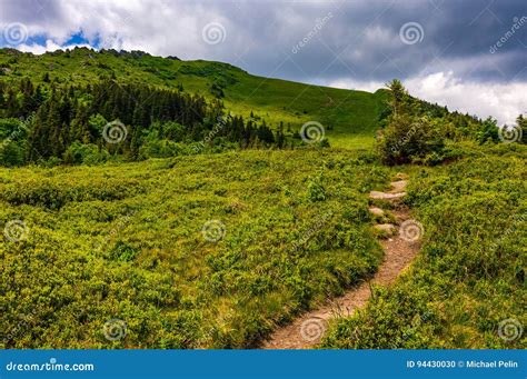Footpath Through The Mountain Ridge Stock Photo Image Of Beautiful