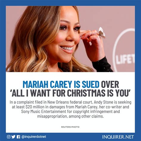 Inquirer On Twitter Mariah Carey Was Sued Over Her Christmas Classic All I Want For