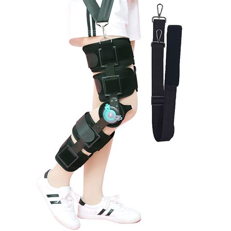 Buy Hinged Rom Knee Brace With Shoulder Strap Adjustable Post Op Knee