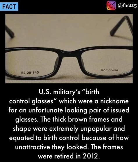fact factt5 romco 5a u s military s birth control glasses which were a nickname for an