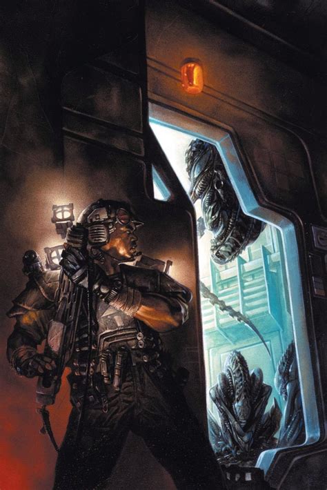 Amazing Cover Art For Aliens Colonial Marines Comic By Dave Dorman Weylandyutani Alien Vs