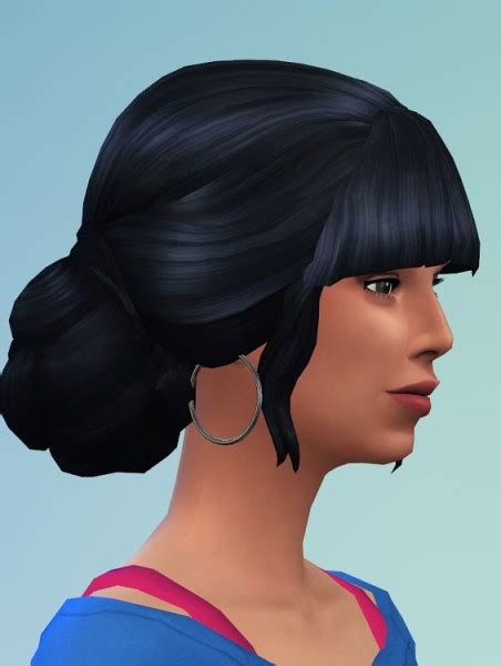Half Up Messy Knot Female Hair At Birksches Sims Blog