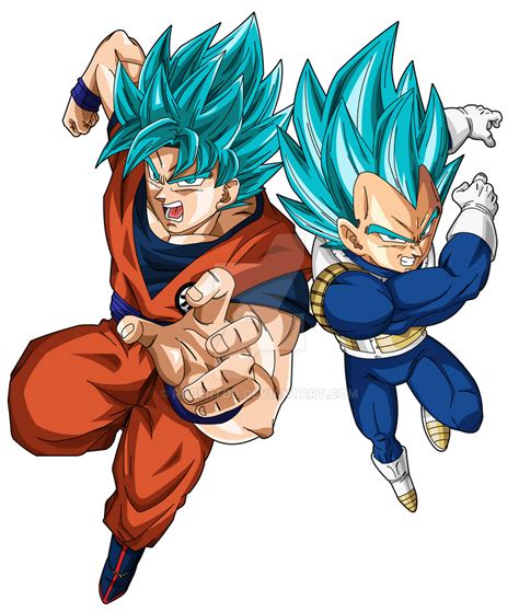 I hope you like it. Goku and Vegeta SSJ Blue PNG by robertDB on DeviantArt