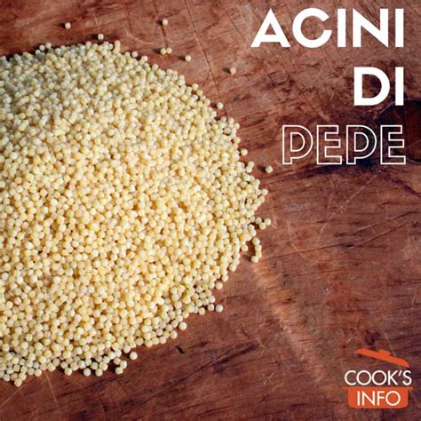 A common cold salad recipe that teams the pasta with whipped topping, marshmallows, pineapple and mandarin oranges (incomplete recipe). Acini di Pepe - CooksInfo