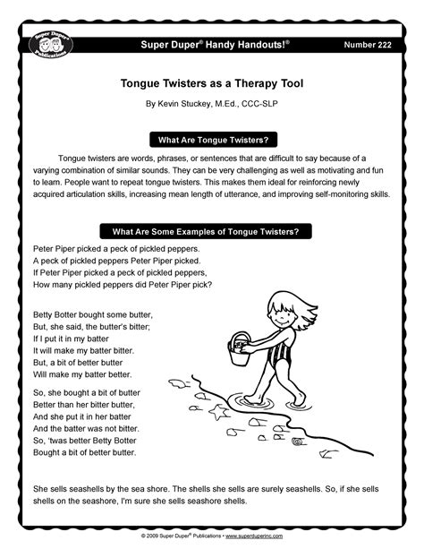 222 Tongue Twisters Lecture Notes 1 © 2009 Super Duper