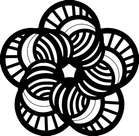 Hrum Flower Ornamental Black White Line Art Coloring Book