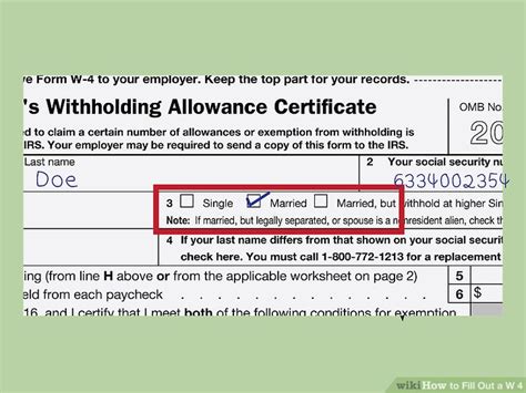 How To Fill Out A W‐4 With Pictures Wikihow