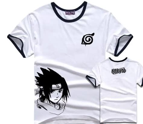 Sasuke Uchiha T Shirt Men Cotton T Shirts Anime Naruto Tshirt Tee In T