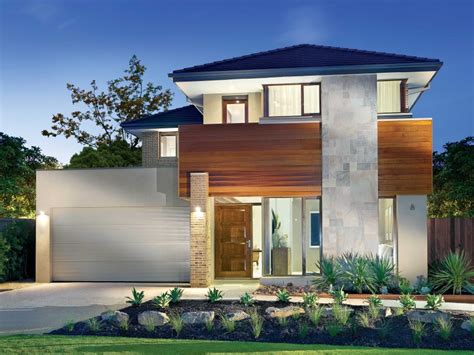 Concrete Modern House Exterior With Balcony And Feature