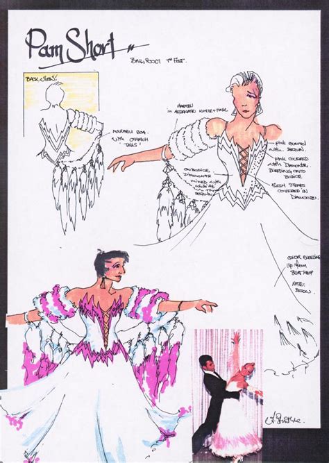 Sketch Of Pam Shorts Ballroom Costume National Film And Sound