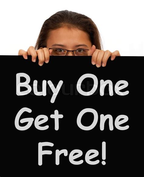 Buy One Get 1 Free Sign Shows Discounts Stock Image Colourbox