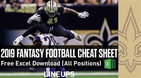 It includes our free printable rankings by position, making it simple to pick the top players. 2019 Fantasy Football Cheat Sheet: Download Free Excel ...