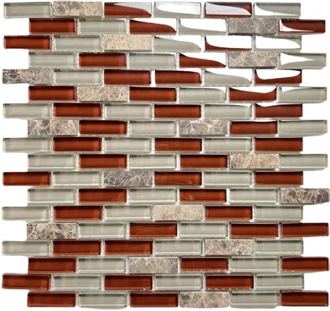 2x4 Glossy Glitter Blue And Red Sky Subway Glass Mosaic Tiles For Bathroom And Kitchen Walls