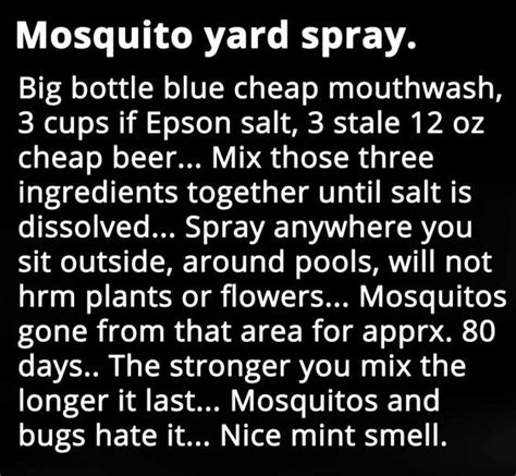 Homemade mosquito yard spray is cheap, effective and easy. Hope this works! Would be great for camping! | Martha ...