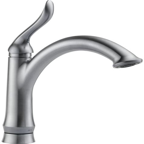 From shopping for standard chrome kitchen faucets, pot filler faucets, advanced spay kitchen faucets, spot resistant kitchen faucets and more, the home depot kitchen faucets are available in the perfect style, finish and functionality to fill your needs. Delta Linden Single-Handle Standard Kitchen Faucet in ...