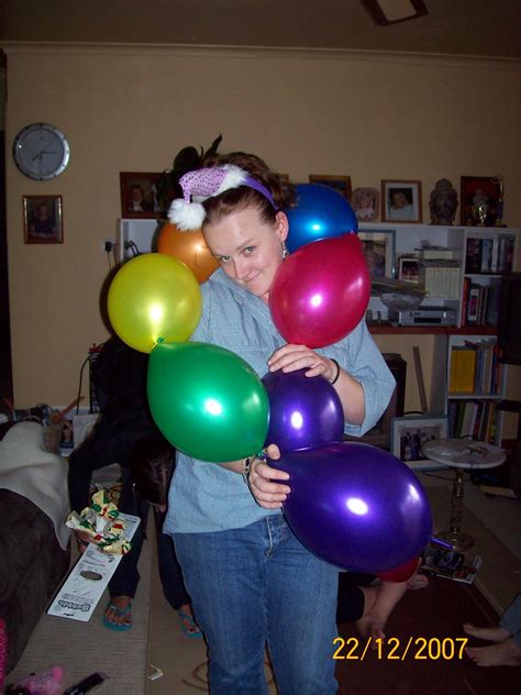 Balloon Woman Lindy Playing With Balloons Vicki T Flickr