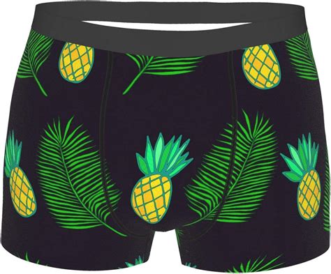 Amazon Com Tropical Leaf Palm Ananas Men S Underwear Boxer Briefs