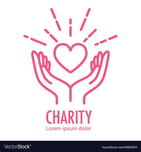 Logo Template For Charity Royalty Free Vector Image