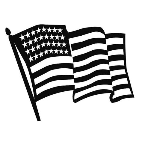 American Flag Drawing Black And White