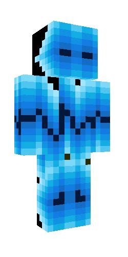 Blue Fire Wave Monster In 2020 Minecraft Skins Minecraft Skin Monster