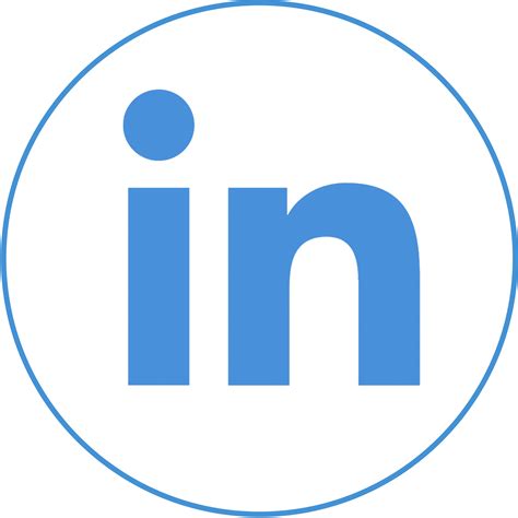 57 571935linkedin Icon Vector Png Linkedin Circle Logo Transparent