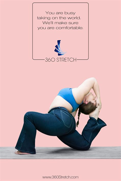 Plus Size Yoga Instructor Dana Falsetti Demonstrating The Flexibility Of 360 Stretch Jeans