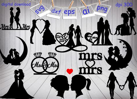 Buy Lesbian Couples Svg Mrs And Mrs Svg Couples Svg Lesbian Online In