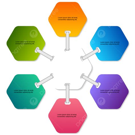 Info Graphics Vector Png Images Hexagon Info Graphic In Gradient Color