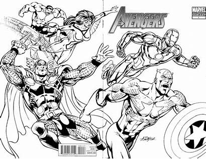 Avengers Assemble Coloring Colouring Printable Marvel Andy