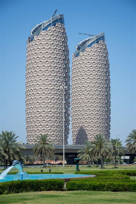 Al Bahr Towers In Abu Dhabi United Arab Emirates Editorial Stock Image