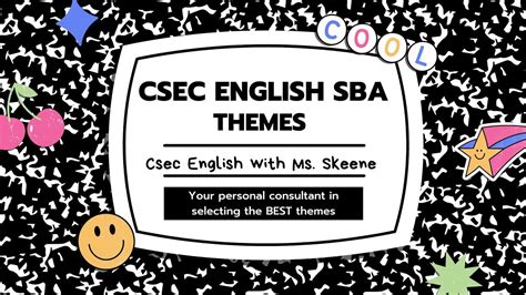 Csec English Sba Selecting Sub Themes Youtube