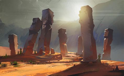 Desert Pillars Process By Jordangrimmer On Deviantart