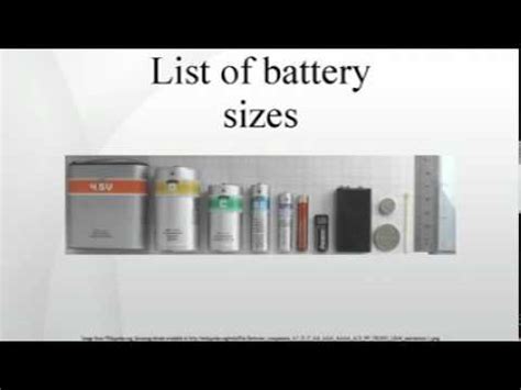 List Of Battery Sizes YouTube