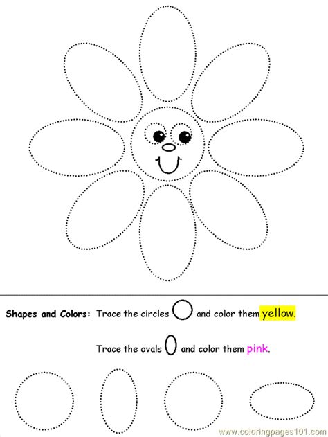 shapes circles ovals coloring page  shapes coloring pages