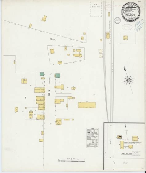 Sanborn Fire Insurance Map From Colbert Bryan County Oklahoma