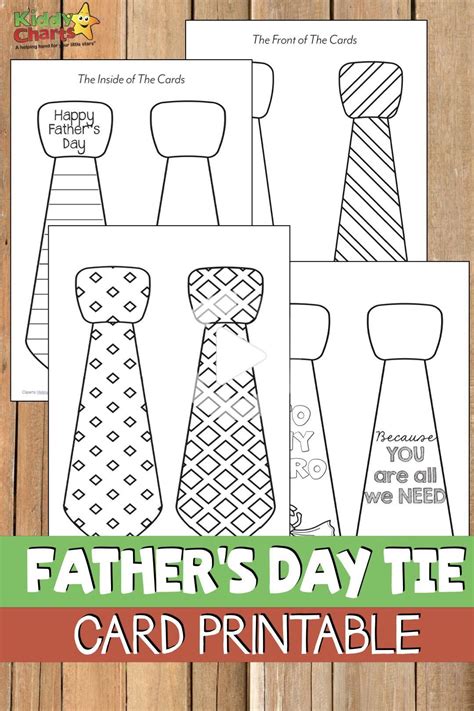 Printable Fathers Day Tie Card Kiddycharts Printables Fathers Day