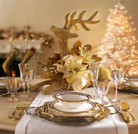 Beautiful Gold Christmas Table Decor Ideas Virily