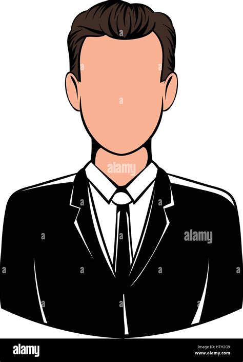 Man In Black Suit Icon Icon Cartoon Stock Vector Art And Illustration
