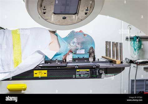 Male Cancer Under A Linear Accelerator Or Linac Receiving Radiation