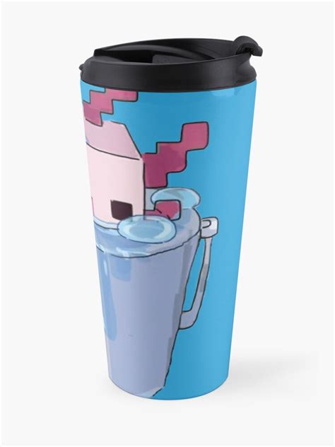 Cute Axolotl Bucket Minecraft Concept Art Travel Coffee Mug For