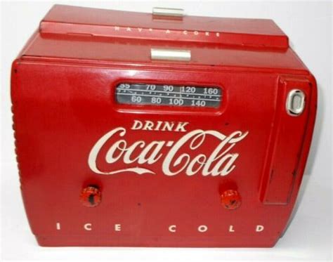 vintage original point of purchase 1949 rca coca cola cooler radio antique price guide
