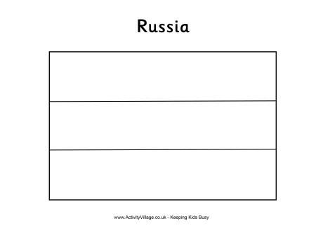 Russian Federation Flag Free Colouring Pages