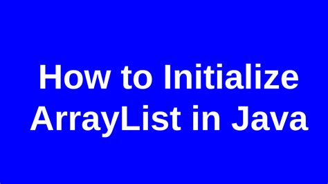 How To Initialize Arraylist In One Line